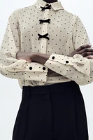POLKA DOT BOWS SHIRT