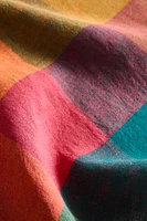 SET OF MULTICOLORED CHECK LINEN NAPKINS