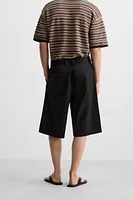 BELTED PLEATED SHORTS