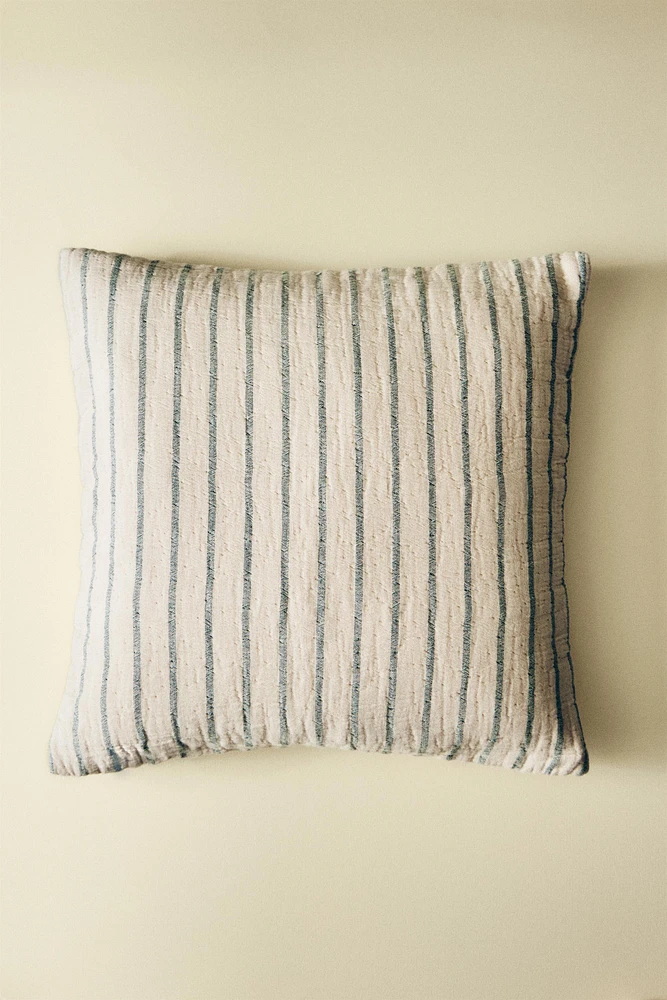 HOUSSE DE COUSSIN ENFANT GAZE RAYURES
