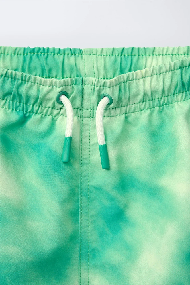 6-14 YEARS/ TIE-DYE SWIM SHORTS