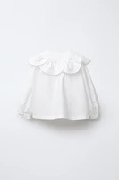 CHEMISE EN POPELINE À COL