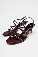 HIGH HEELED STRAP SANDALS