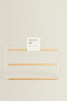METAL AND WOOD PANTS HANGER