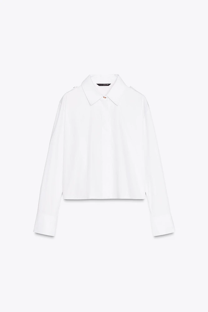 CHEMISE COURTE EN POPELINE