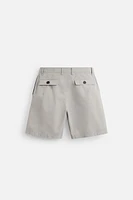 BERMUDA RELAXED FIT EFFET PLISSÉ