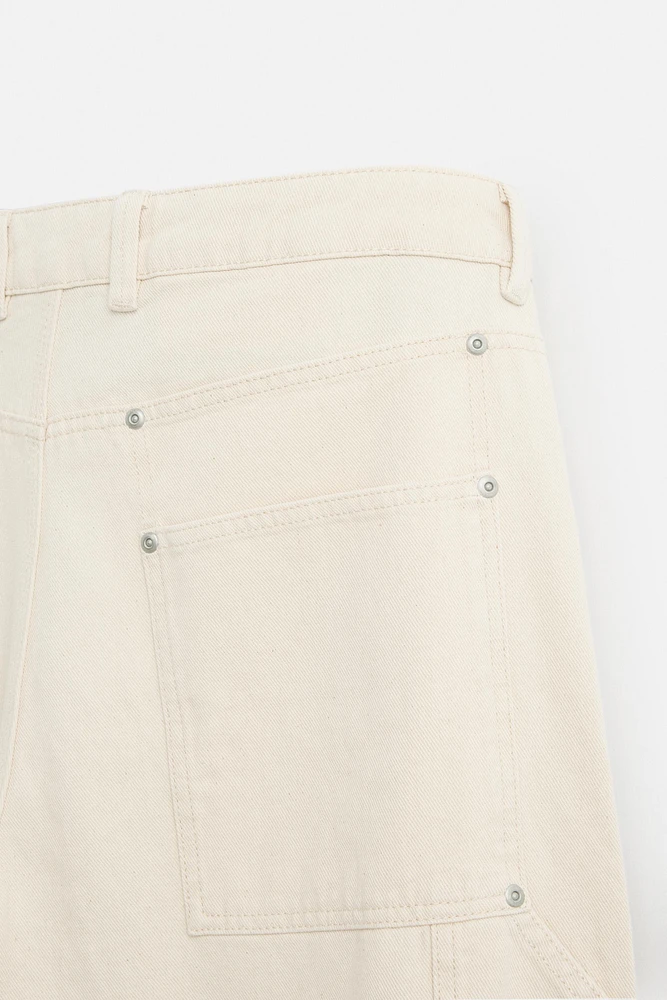EMBROIDERED CARPENTER POCKET PANTS
