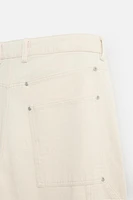EMBROIDERED CARPENTER POCKET PANTS