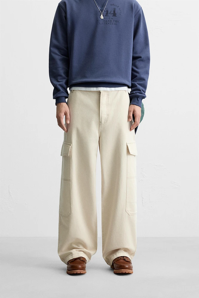WIDE FIT CARGO PANTS