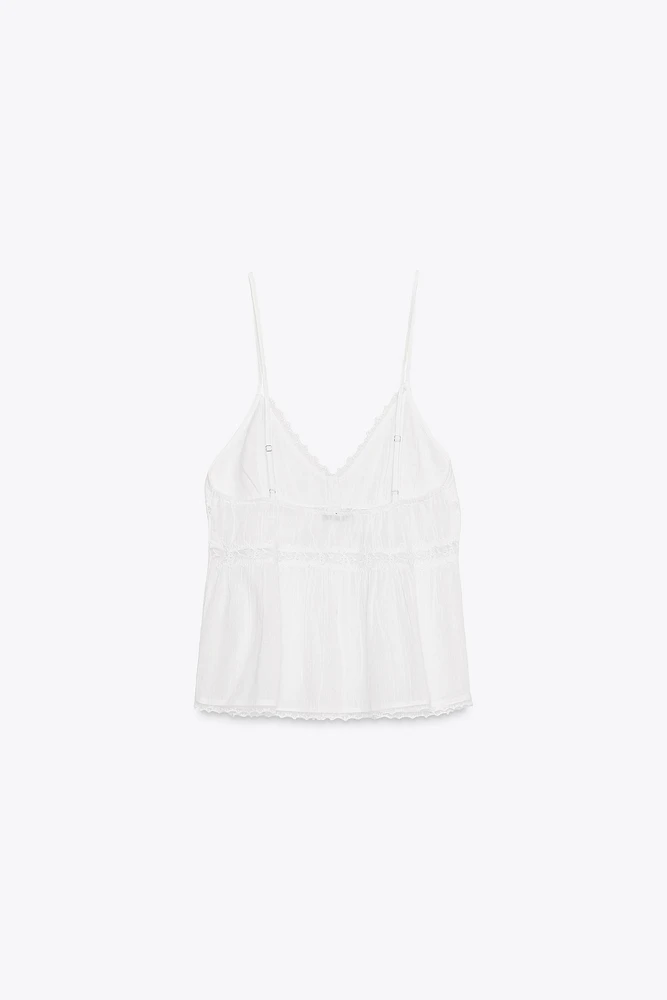 LACE CHIFFON TOP