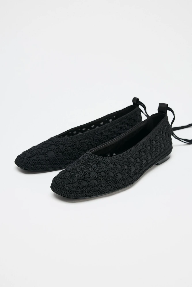 BALLERINES CROCHET AJOURÉES À BRIDES