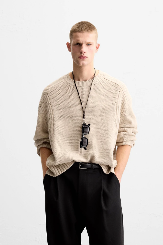 COMBINED TEXTURES SWEATER