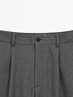 Pantalon relaxed fit laine froide