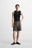 BERMUDA RELAXED FIT DÉLAVÉ