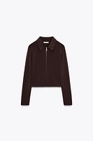 CREPE ZIPPER JACKET