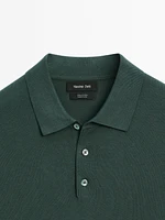 Polo en maille de coton à manches courtes