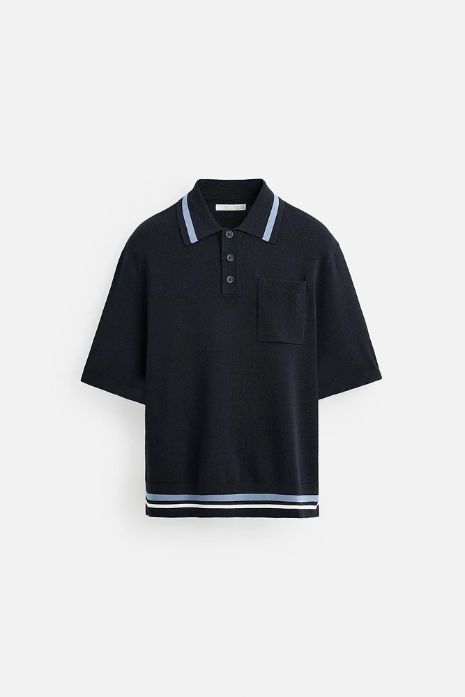 POLO EN MAILLE À POCHE