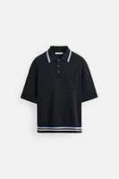 POLO EN MAILLE À POCHE