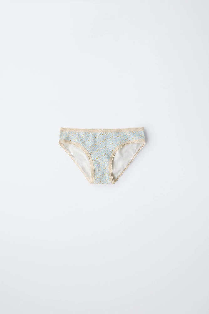 2-6 ANS/ LOT DE SIX CULOTTES À MARGUERITES