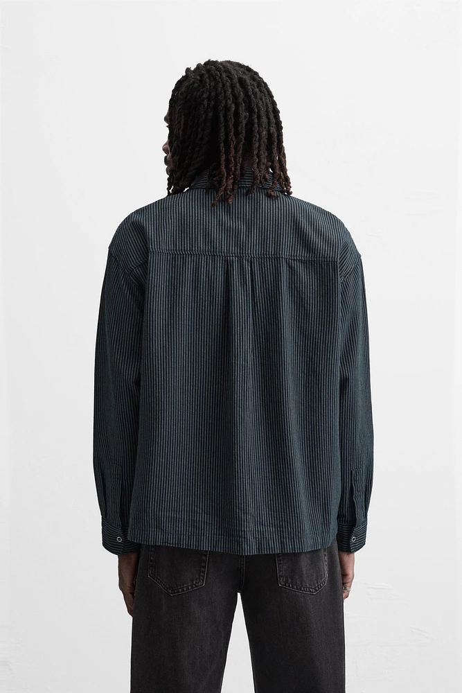 CHEMISE EN JEAN À RAYURES