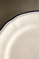 DESSERT PLATE WITH CONTRAST RIM
