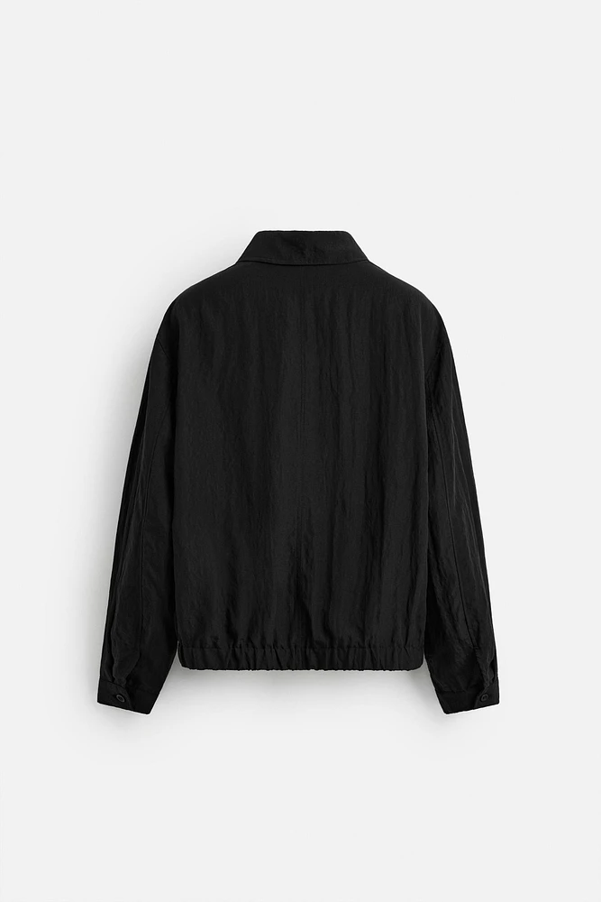 WRINKLE EFFECT FLOWY JACKET