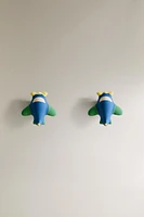 LOT BOUTONS DE PORTE ENFANTS AVION (LOT DE 2)