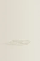 BOROSILICATE GLASS SIDE PLATE WITH RIM