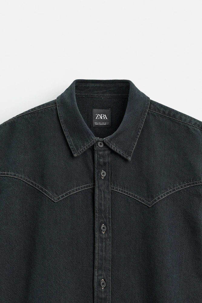 CHEMISE EN DENIM WESTERN