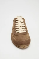 CONTRAST LEATHER SNEAKERS