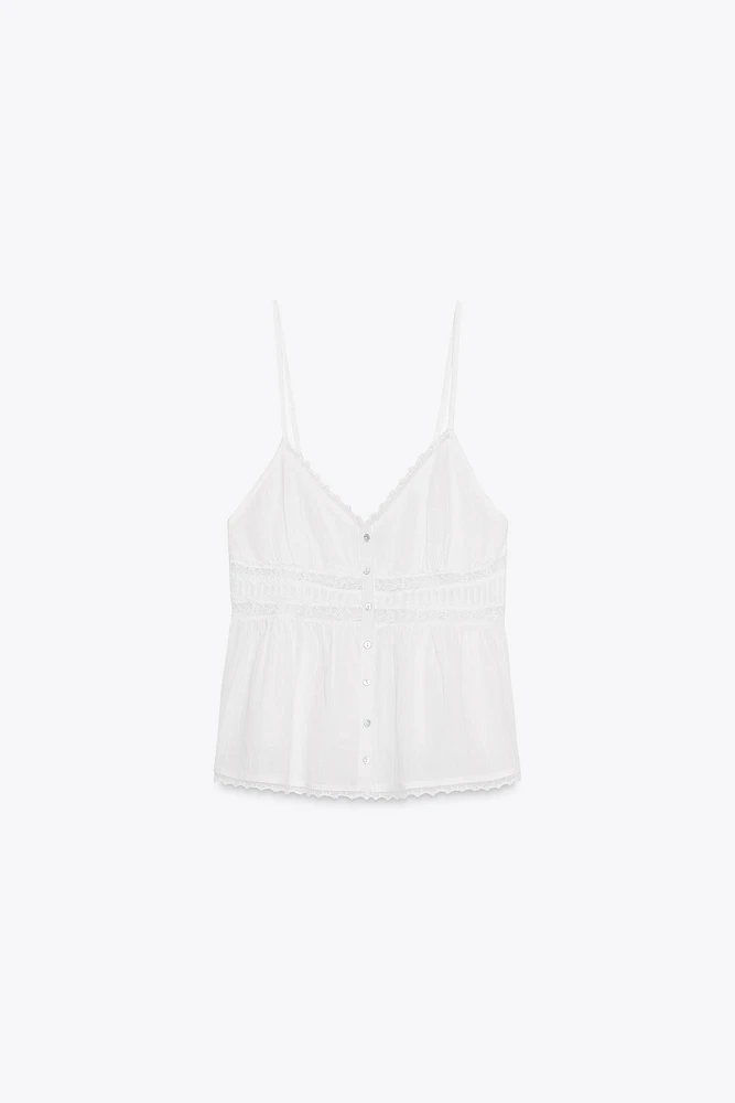 LACE CHIFFON TOP