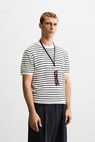 VISCOSE BLEND KNIT T-SHIRT