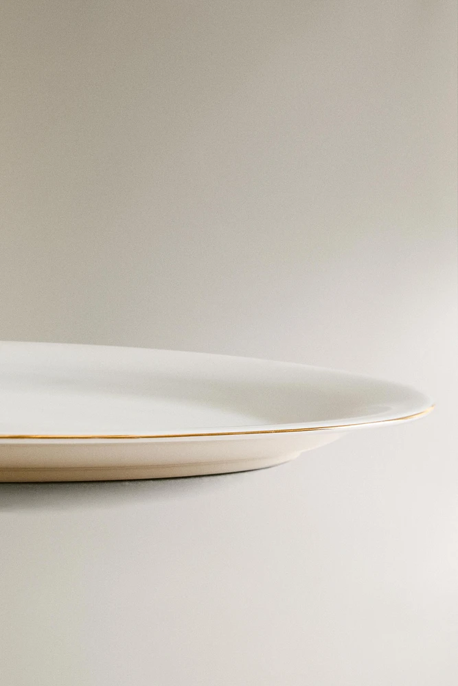 PLAT OVALE PORCELAINE BONE CHINA BORD