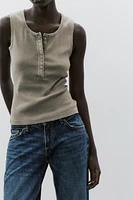 WASHED RIB TOP