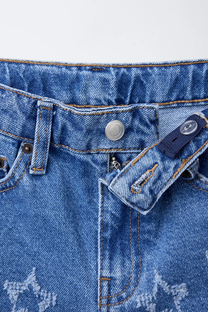 WIDE LEG JEANS WITH STARS