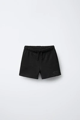 TEXT PLUSH SHORTS