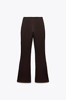 FLARE INTERLOCK PANTS WITH SEAMS
