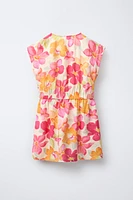 CUT OUT KNOT PRINT DRESS