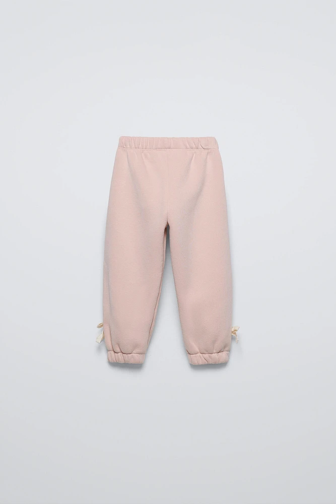 JOGGER PANTS WITH TIE BELT