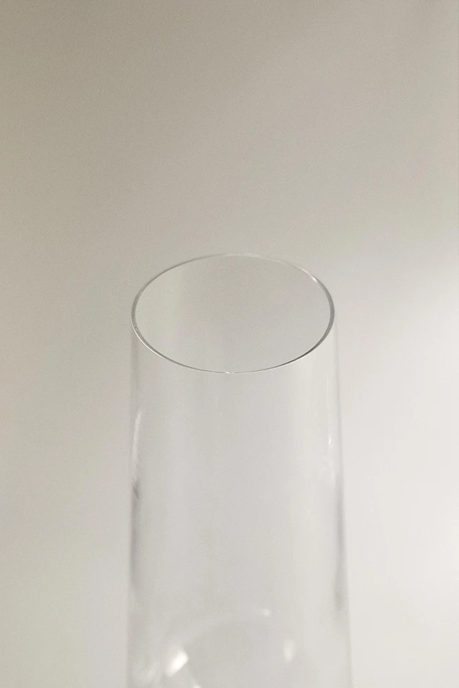 PLAIN BOHEMIA CRYSTAL FLUTE GLASS