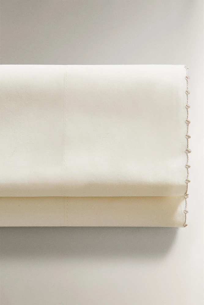 MINI CRIB SHEET SET WITH TRIM DETAIL