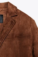 100% SUEDE OVERSIZE BLAZER ZW COLLECTION LIMITED EDITION