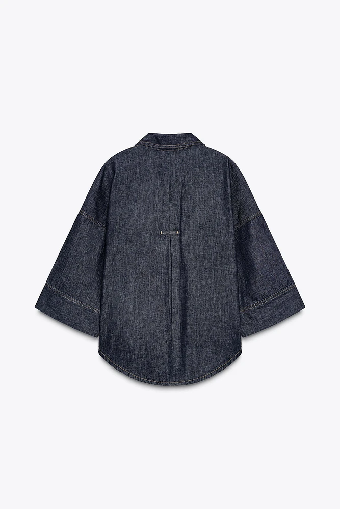 CHEMISE EN JEAN Z1975 À MANCHES LARGES