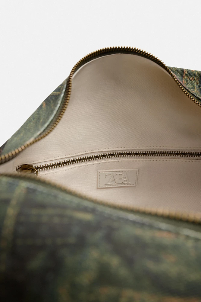 SAC ÉPAULE IMPRIMÉ DENIM