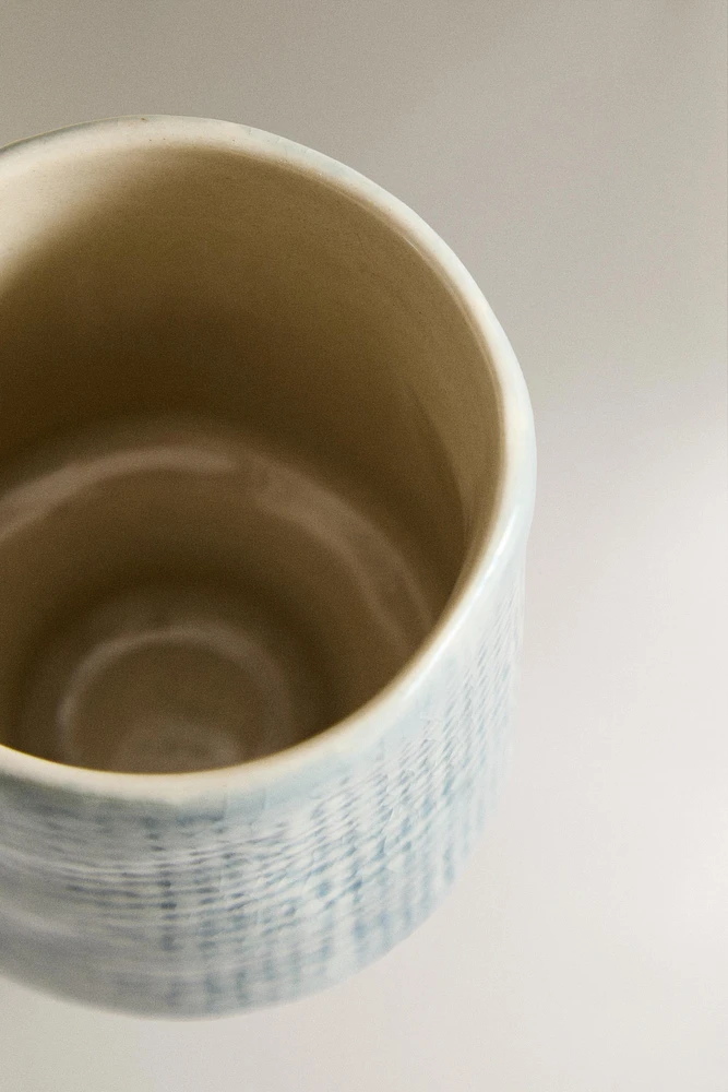 CHECK CERAMIC TUMBLER