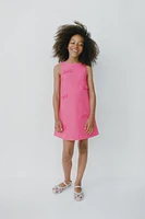 POPLIN DRESS WITH BOWS
