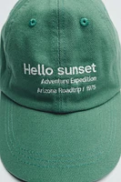 EMBROIDERED TEXT CAP
