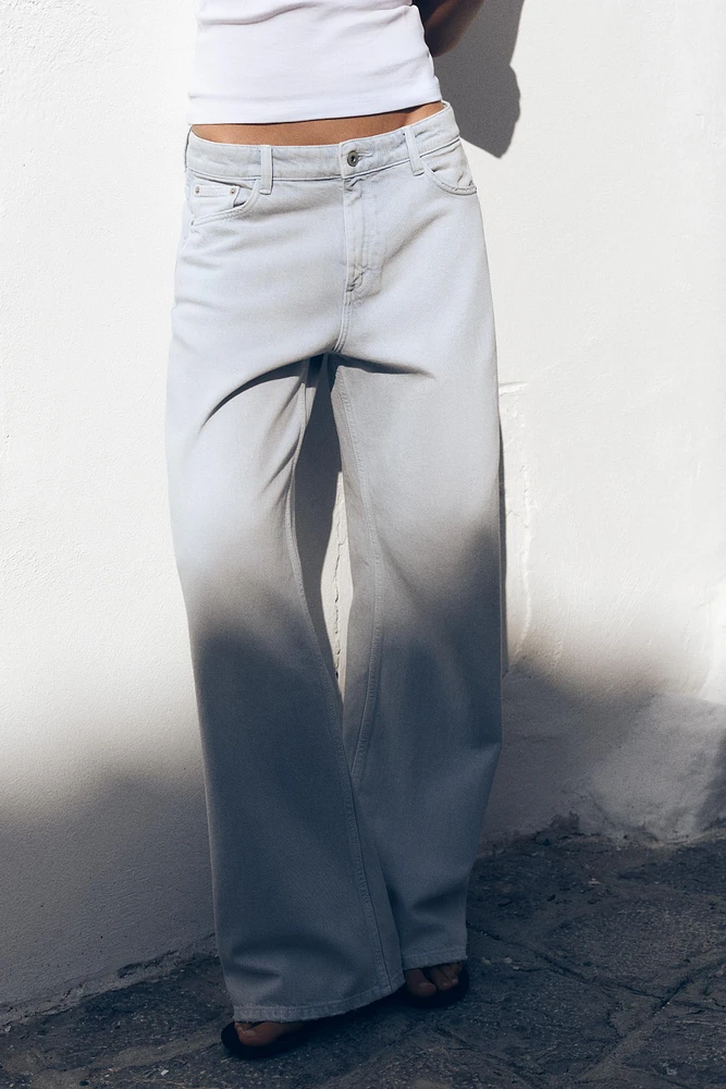 JEAN TRF COUPE LARGE À TAILLE MI-HAUTE