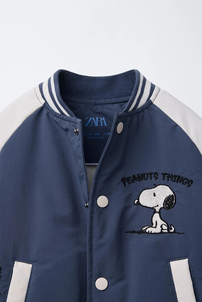 SNOOPY PEANUTS™ EMBROIDERED BOMBER JACKET