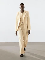 Linen blend blazer